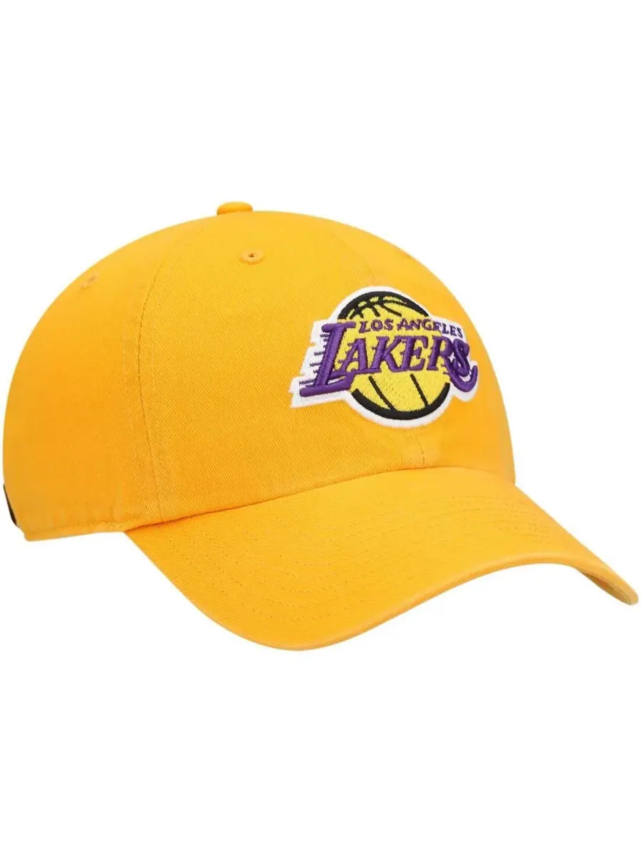 Мужская золотистая регулируемая кепка Los Angeles Lakers Clean Up '47 Brand — изображение 3 из 4, золото