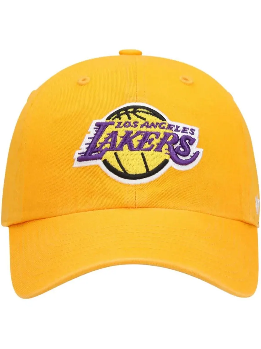 Мужская золотистая регулируемая кепка Los Angeles Lakers Clean Up '47 Brand — изображение 4 из 4, золото