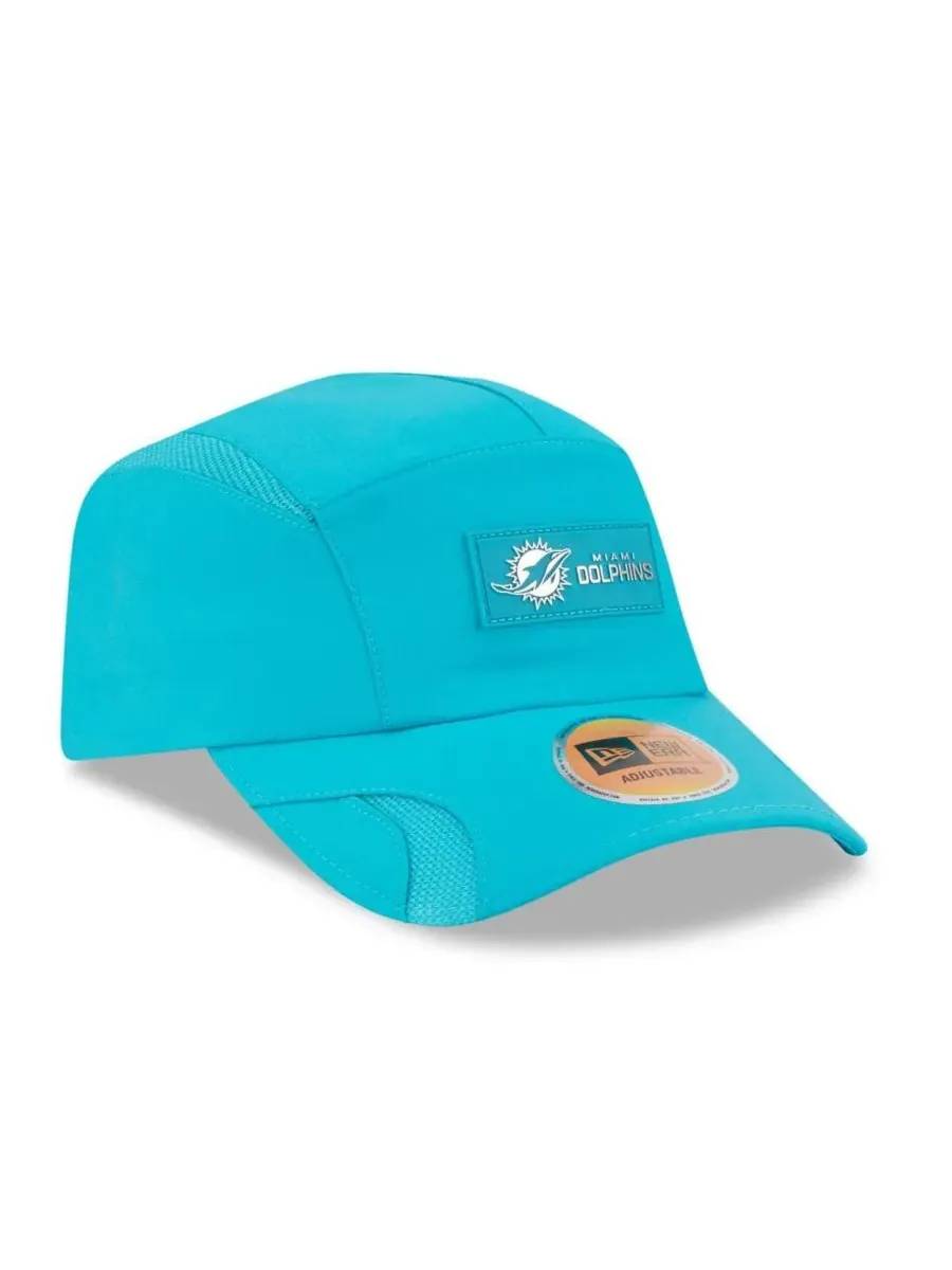 Мужская регулируемая кепка Aqua Miami Dolphins 2025 Sideline Runner New Era — изображение 4 из 5, голубой