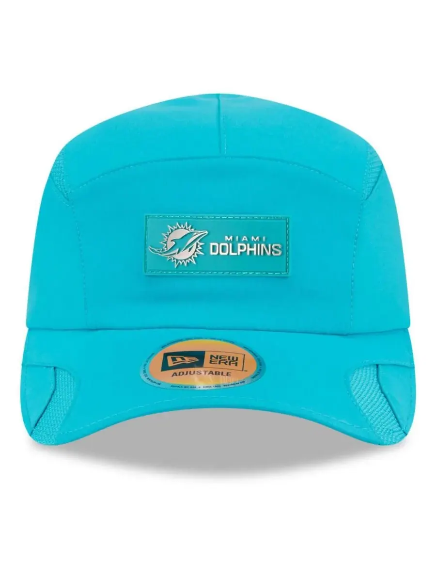 Мужская регулируемая кепка Aqua Miami Dolphins 2025 Sideline Runner New Era — изображение 5 из 5, голубой