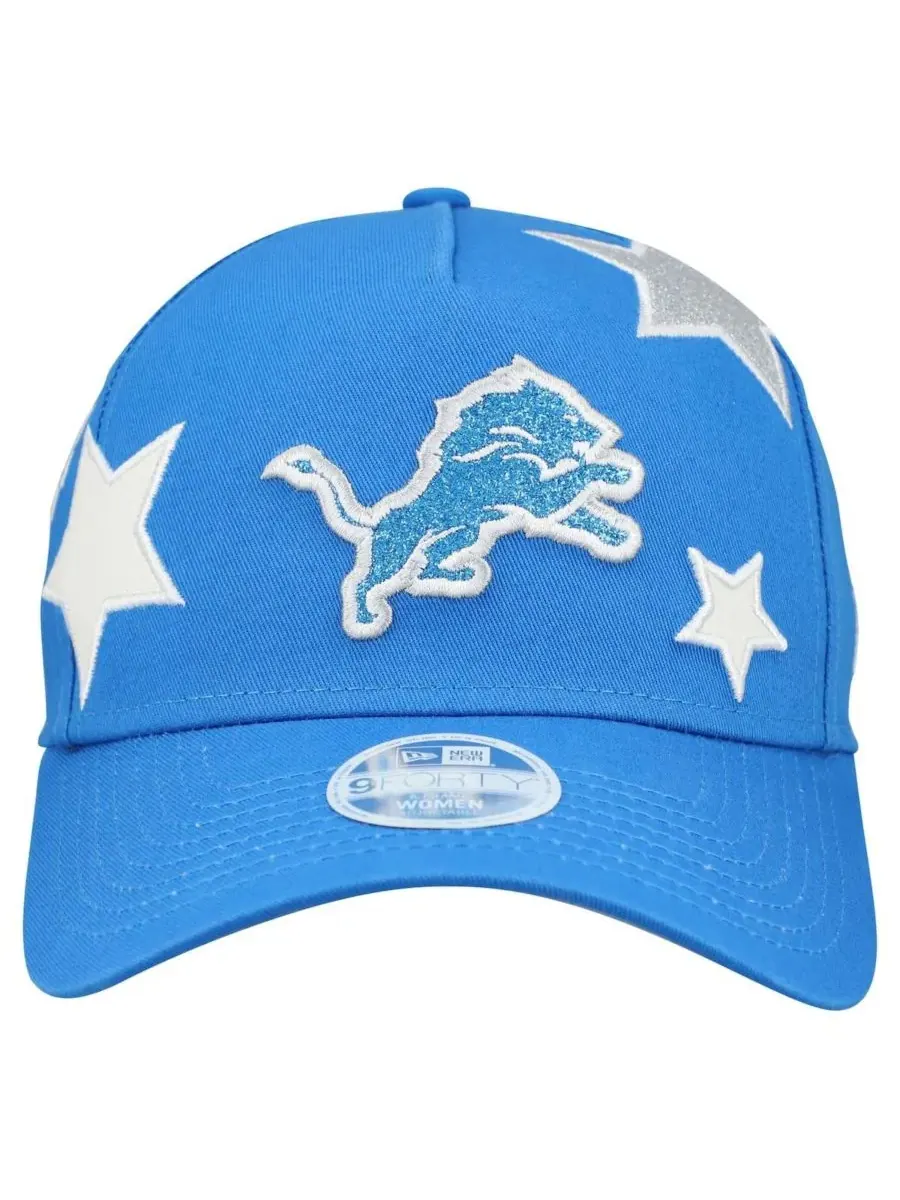 New Era Женская синяя регулируемая бейсболка Detroit Lions Stardom A-Frame 9FORTY — изображение 2 из 4, синий
