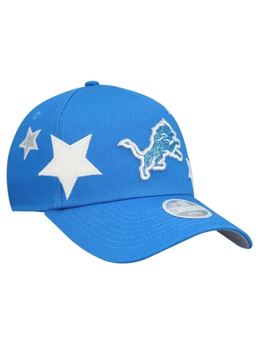 New Era Женская синяя регулируемая бейсболка Detroit Lions Stardom A-Frame 9FORTY — изображение 4 из 4, синий