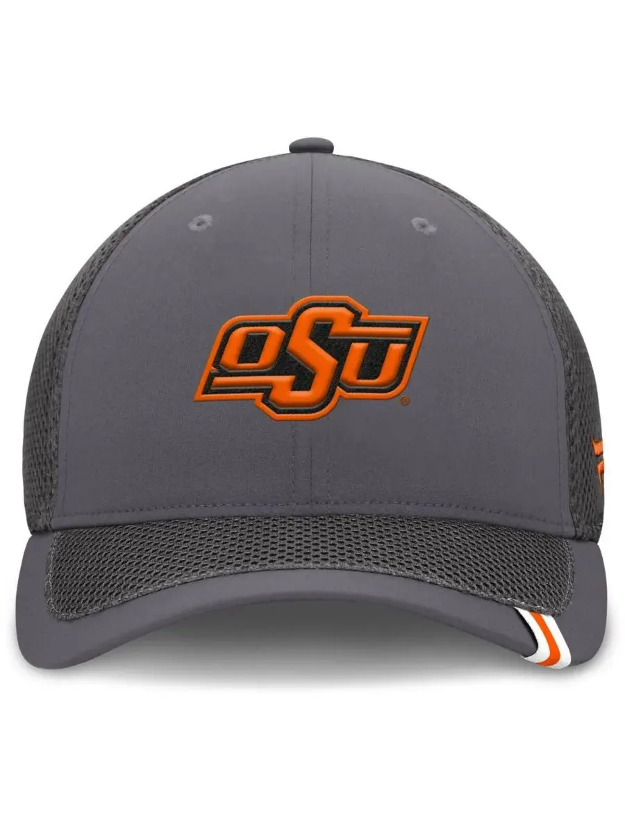 Fanatics Мужская серая бейсболка Oklahoma State Cowboys Clincher Flex — изображение 3 из 4, серый