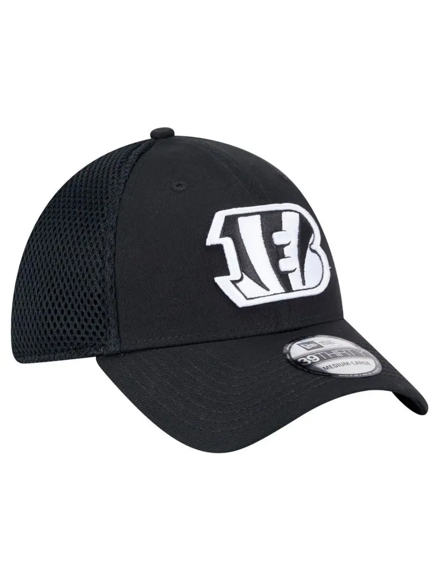 New Era Мужская черная кепка Cincinnati Bengals Main Neo 39THIRTY Flex — изображение 4 из 5, черный