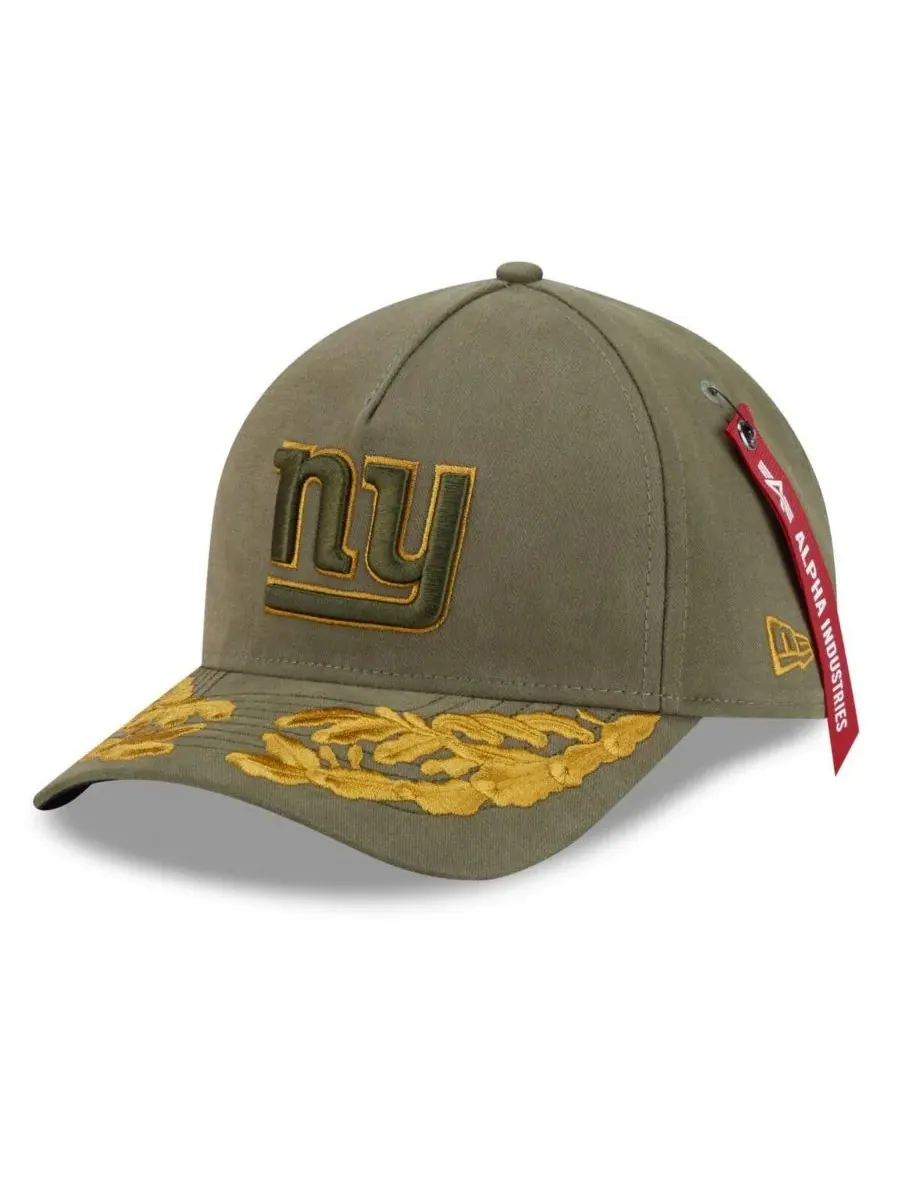 New Era Мужская регулируемая кепка Alpha Industries оливкового цвета с логотипом New York Giants — изображение 1 из 5