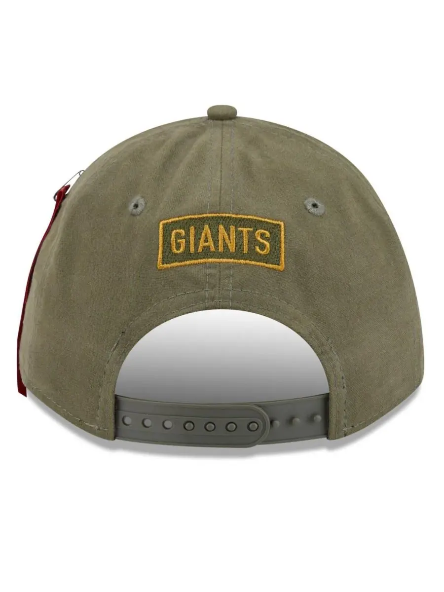 New Era Мужская регулируемая кепка Alpha Industries оливкового цвета с логотипом New York Giants — изображение 2 из 5