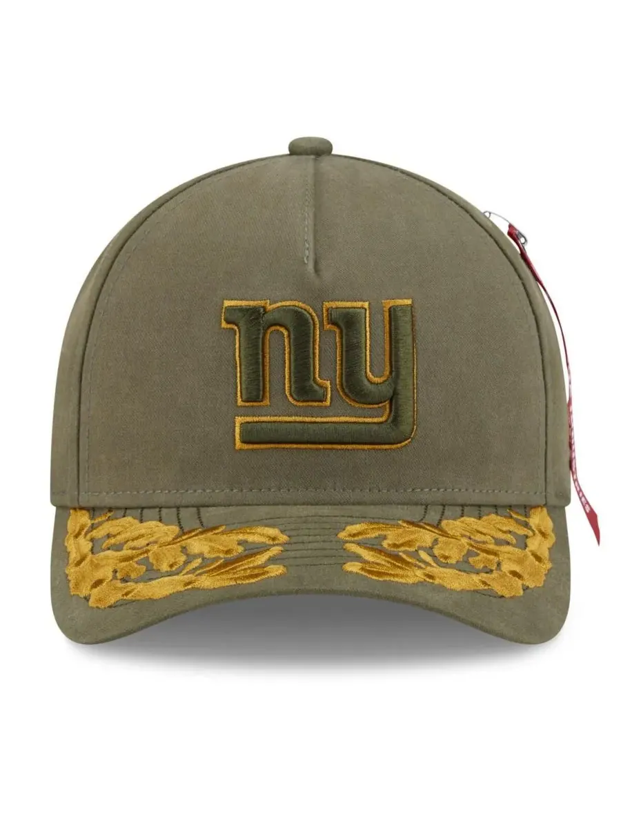 New Era Мужская регулируемая кепка Alpha Industries оливкового цвета с логотипом New York Giants — изображение 5 из 5