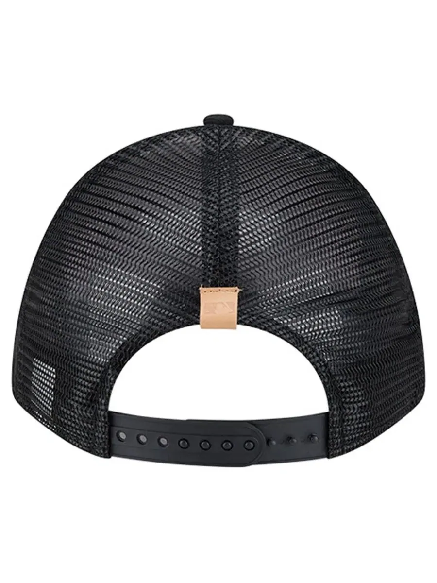 Кепка-тракер New Era, модель Text A-Frame Trucker 9FORTY — изображение 4 из 5, черный