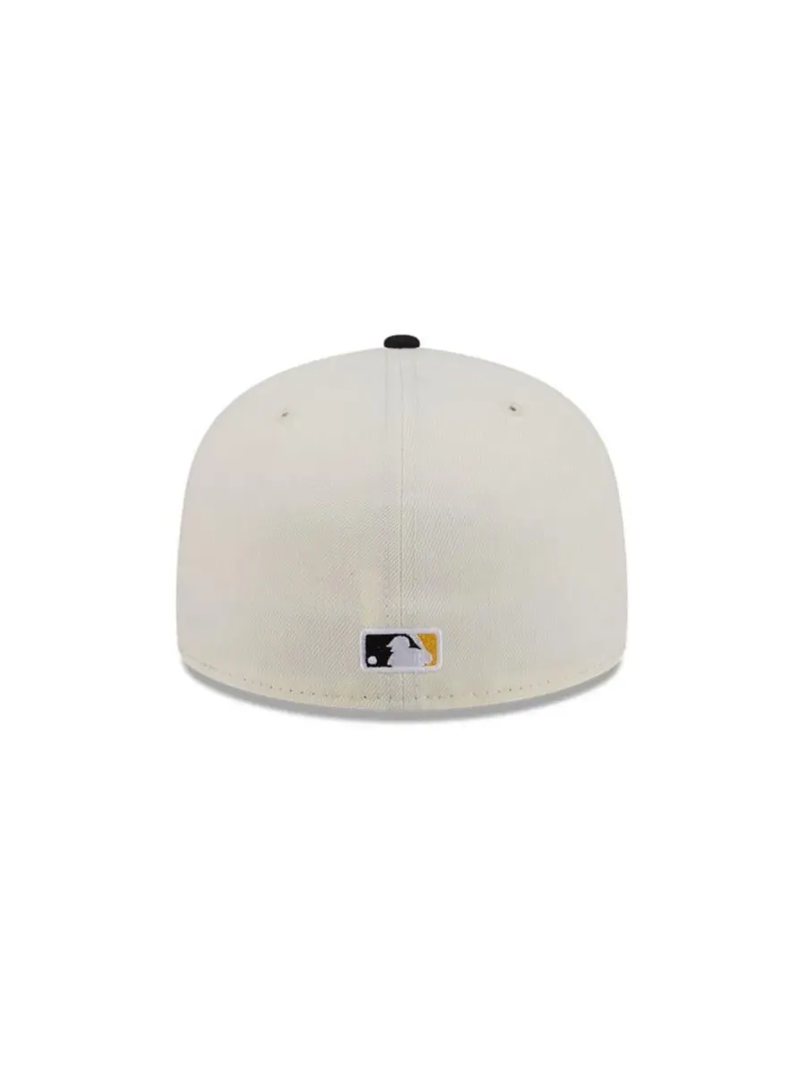 Бейсболка кепка с вышивкой Pittsburgh Pirates Bullpen Cart New Era — изображение 4 из 7, кремовый черный