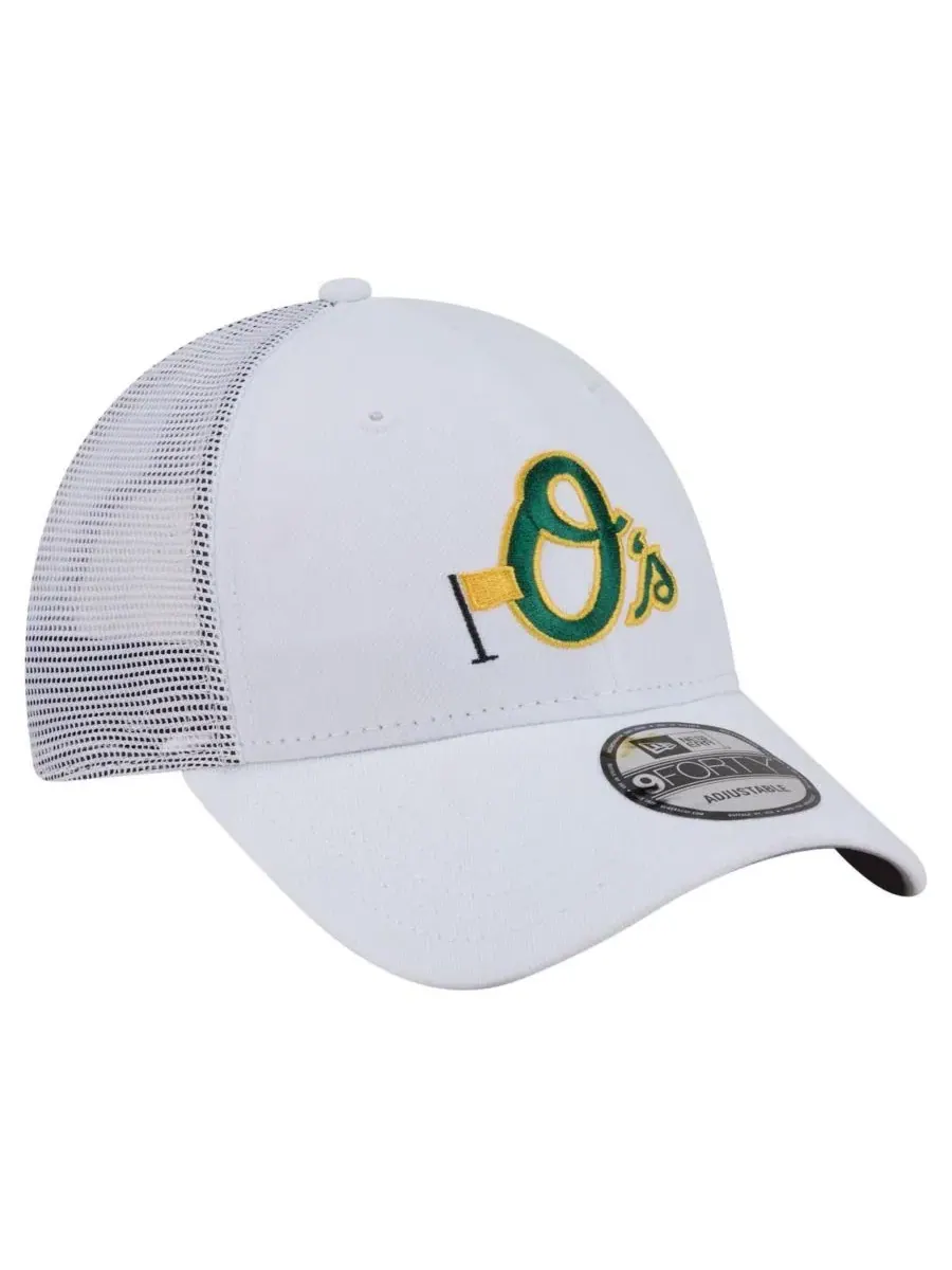 Бейсболка New Era с вышитым логотипом Baltimore Orioles — изображение 4 из 5, белый