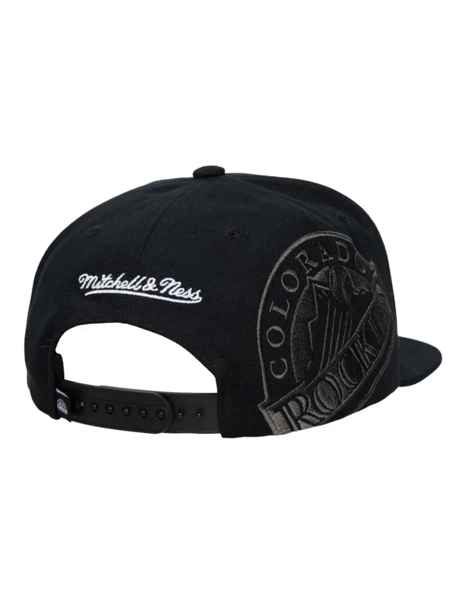Кепка-снапбек с вышивкой Colorado Rockies Mitchell & Ness — изображение 4 из 4, черный