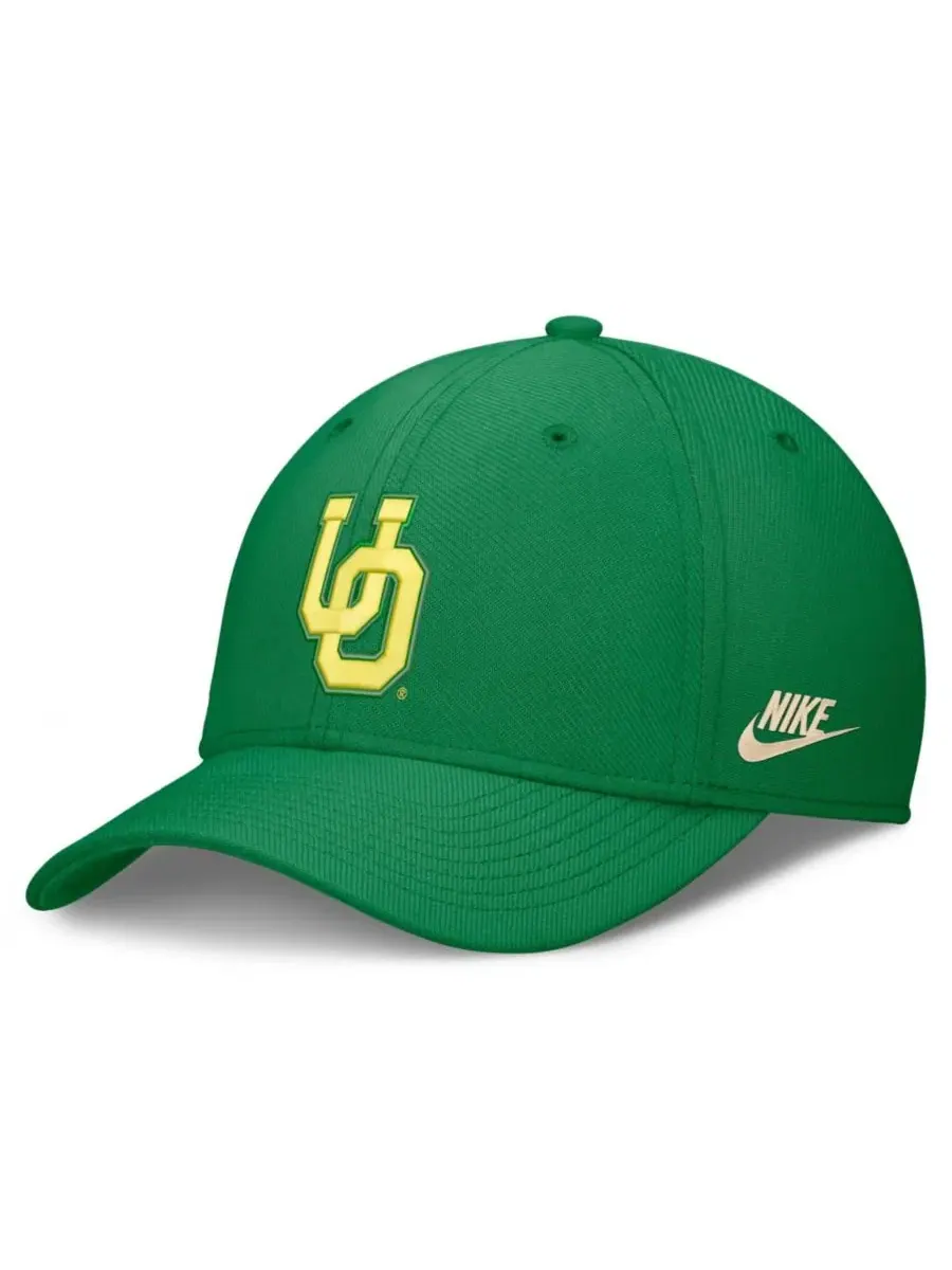 Кепка Nike Dri-FIT Vintage Rise Swooshflex Flex Hat — изображение 1 из 4, зеленый