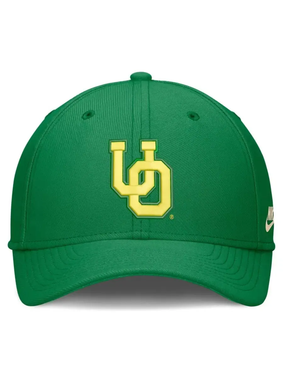 Кепка Nike Dri-FIT Vintage Rise Swooshflex Flex Hat — изображение 2 из 4, зеленый