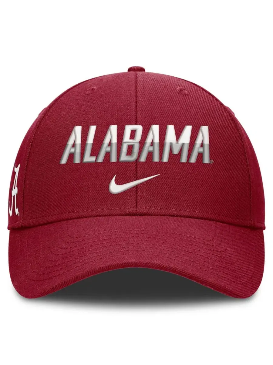 Кепка с вышивкой Alabama Crimson Tide 2026 On-Field Gameday Rise Nike — изображение 2 из 4, красный