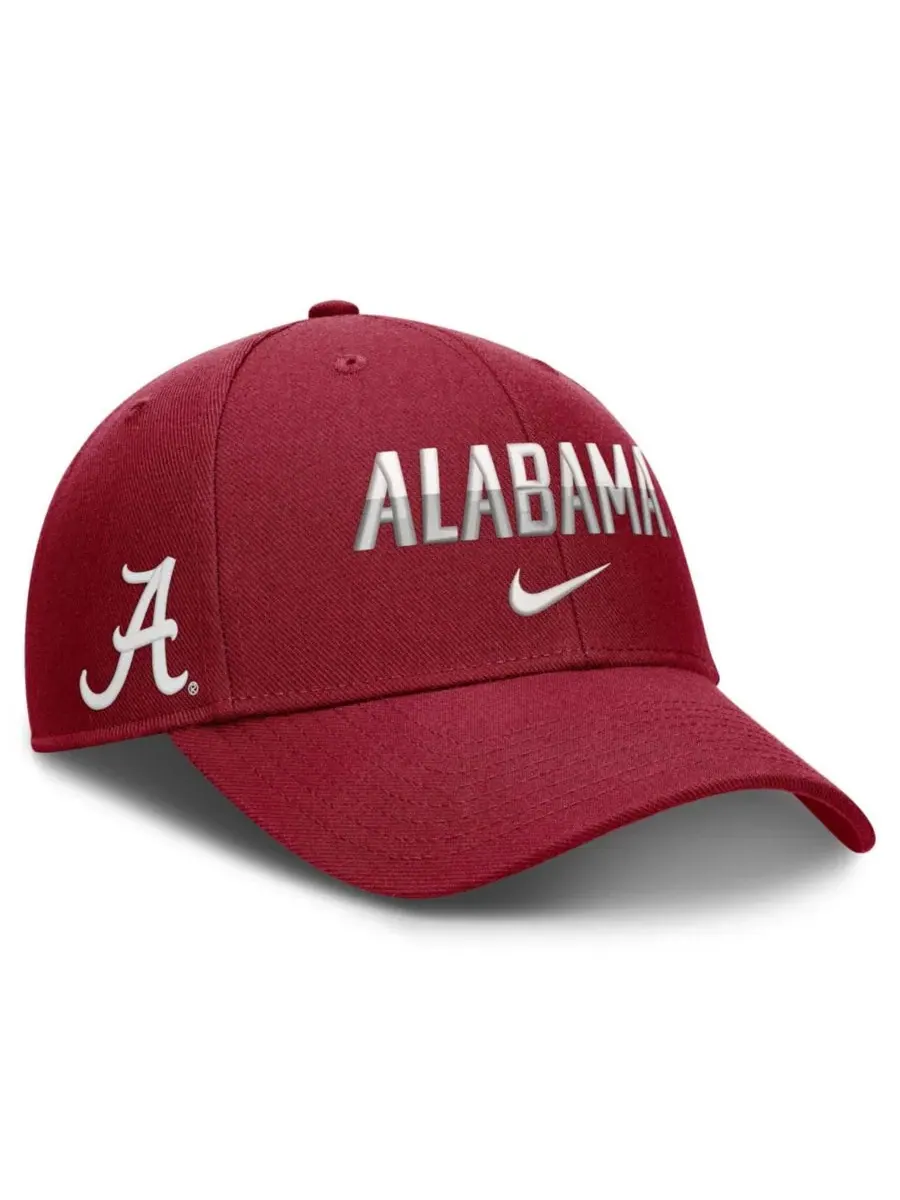 Кепка с вышивкой Alabama Crimson Tide 2026 On-Field Gameday Rise Nike — изображение 3 из 4, красный
