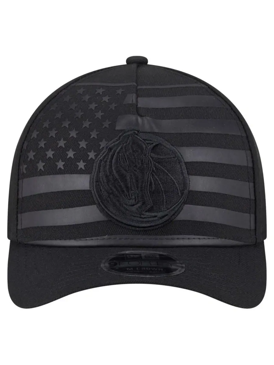 Мужская черная регулируемая кепка Dallas Mavericks Game Day Flag A-Frame 9FORTY New Era — изображение 2 из 4, черный