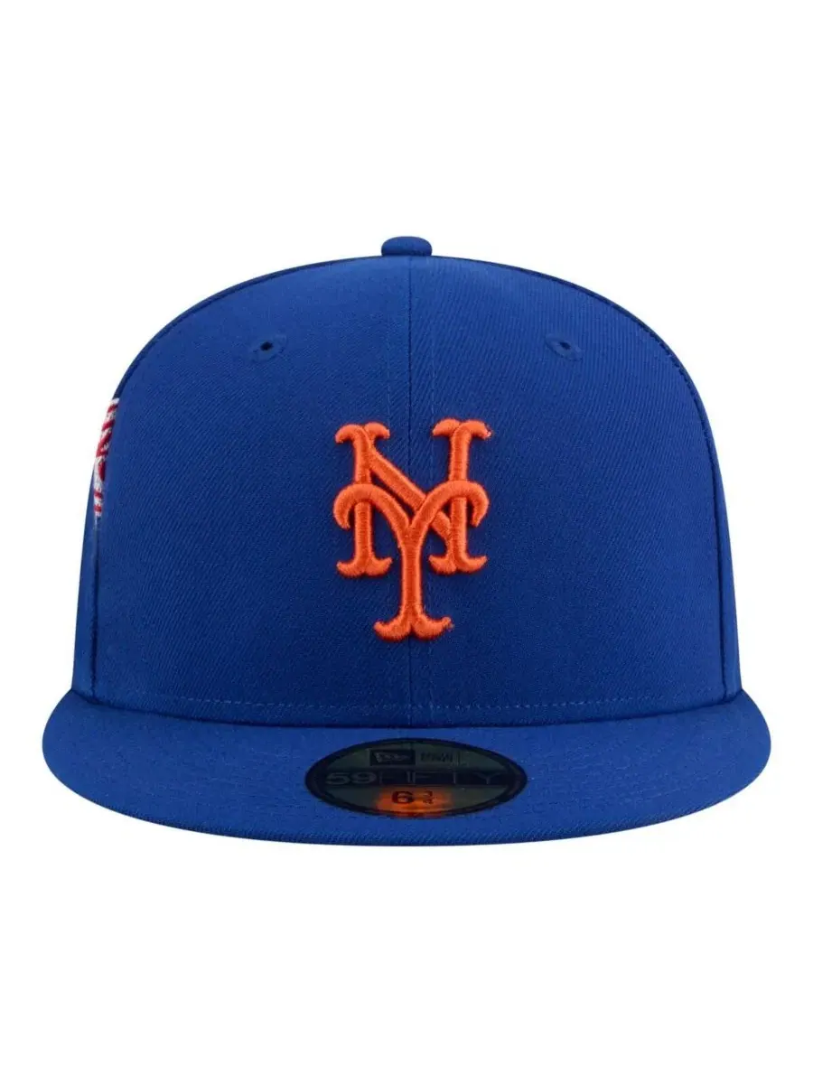 Мужская бейсболка Royal New York Mets Hidden Hit 59FIFTY Fitted Hat New Era — изображение 2 из 5, королевский