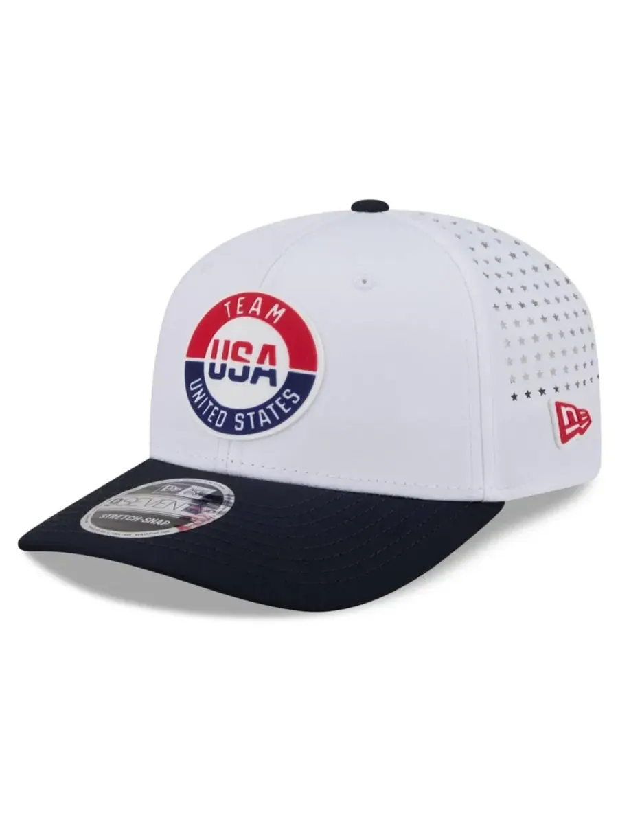 Кепка New Era Team USA Perforated Stars 9SEVENTY — изображение 1 из 5, белый черный