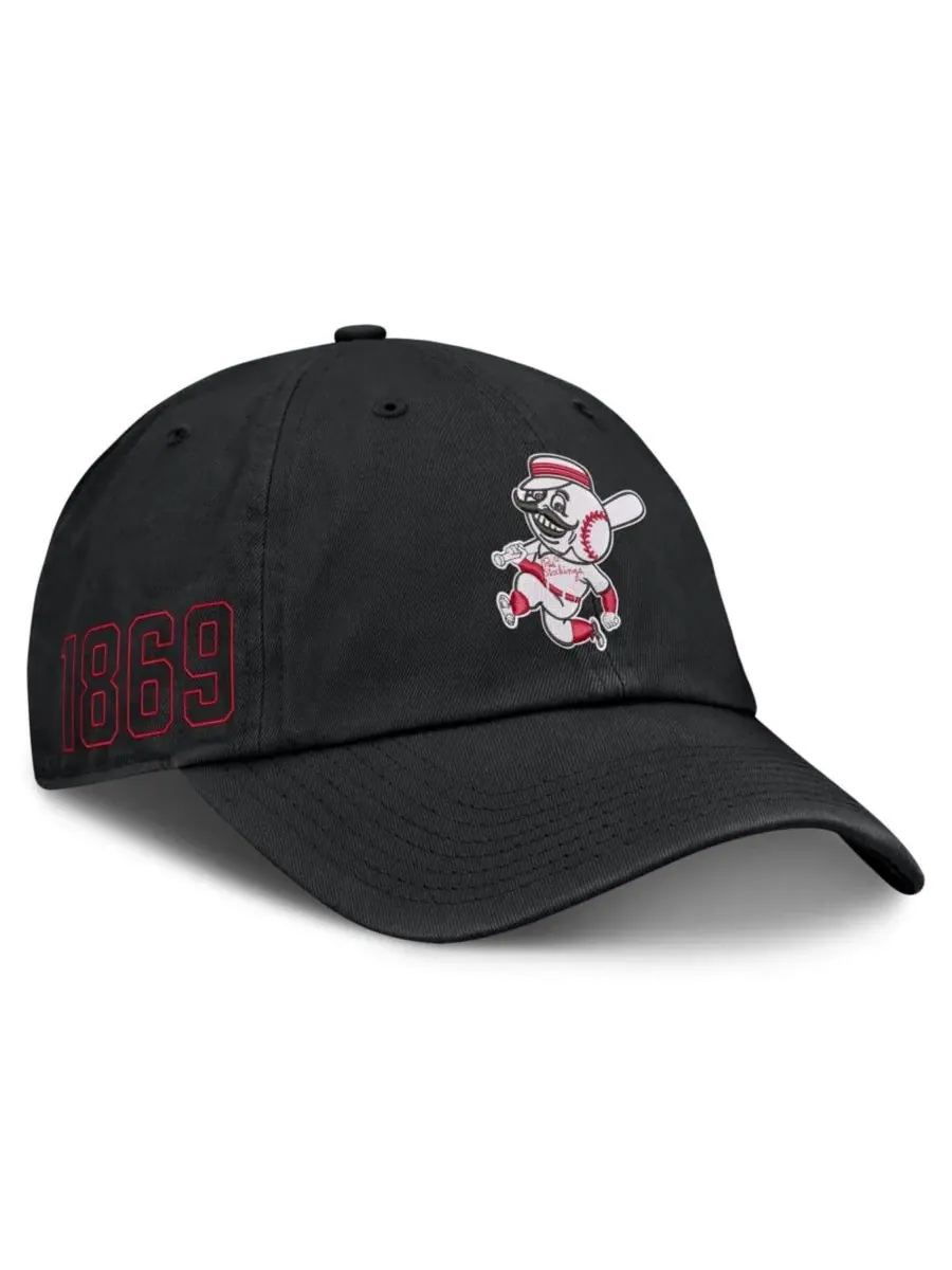 Кепка с принтом Cincinnati Reds Cooperstown Club Nike — изображение 1 из 4, черный