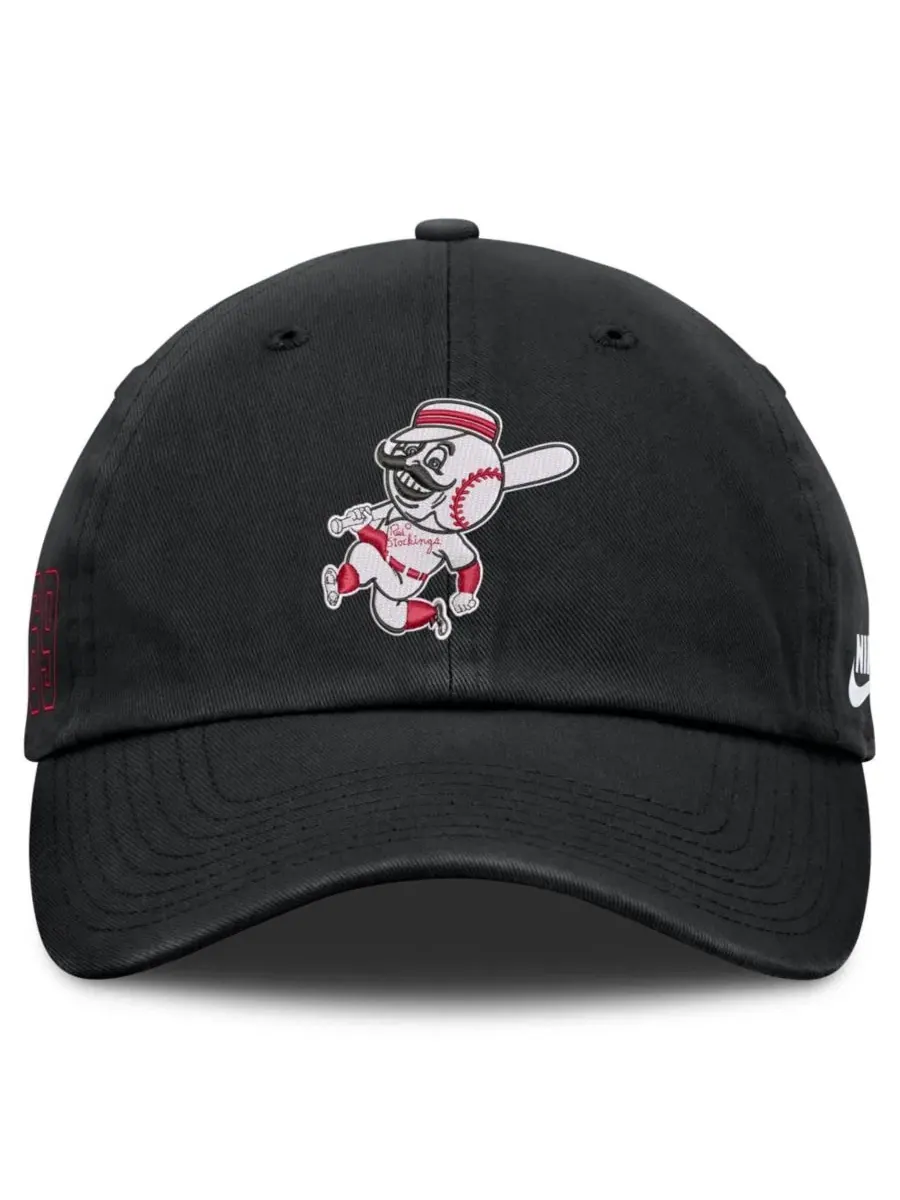 Кепка с принтом Cincinnati Reds Cooperstown Club Nike — изображение 2 из 4, черный
