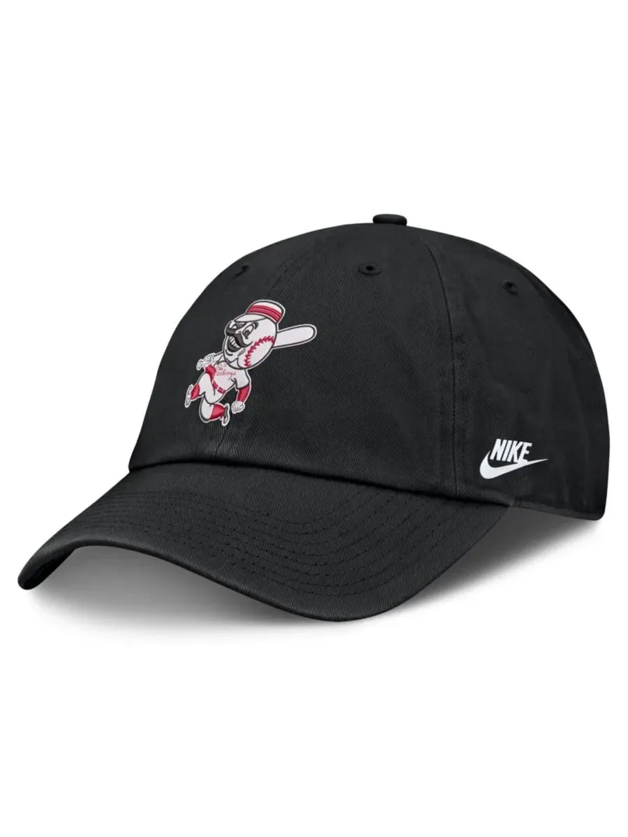 Кепка с принтом Cincinnati Reds Cooperstown Club Nike — изображение 3 из 4, черный