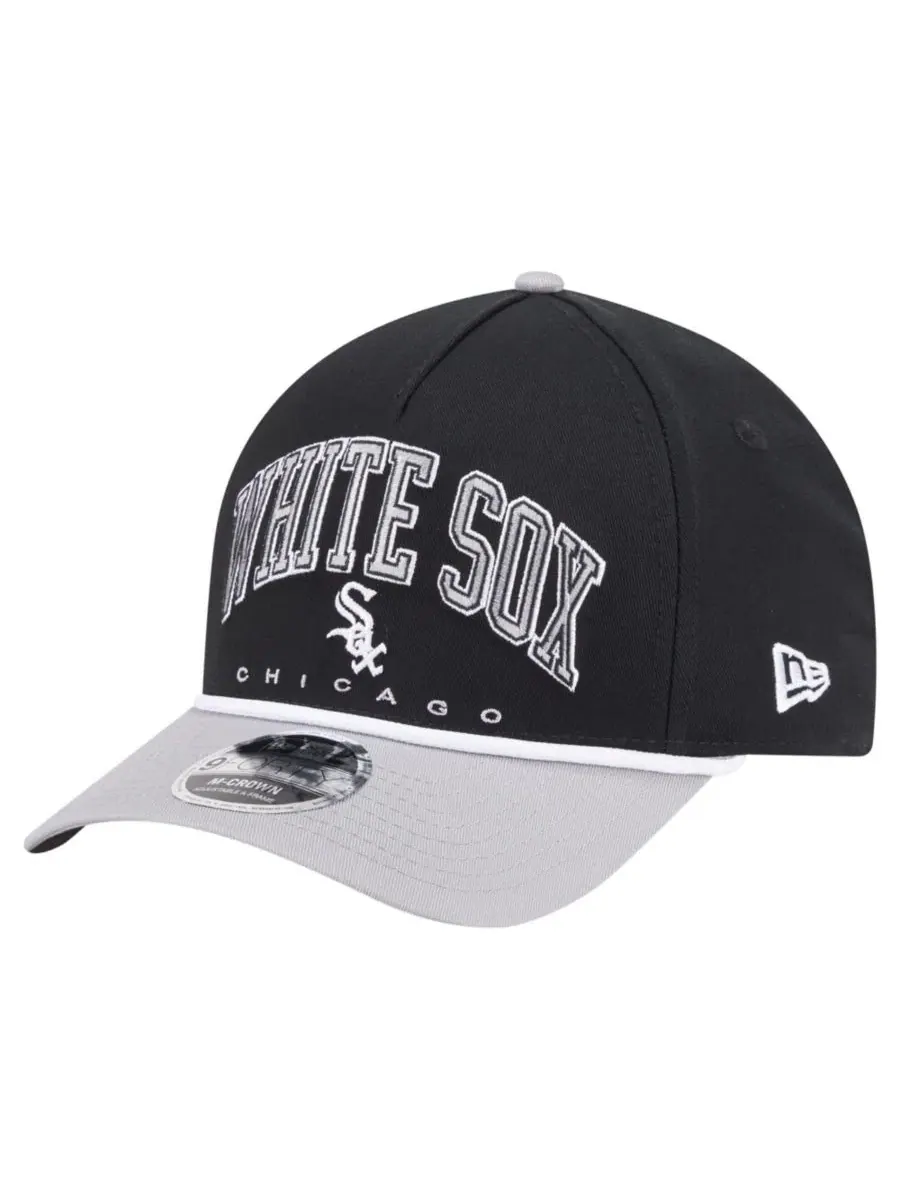 Кепка New Era 9FORTY A-Frame M-Crown с вышивкой Chicago White Sox — изображение 1 из 5, черный серый