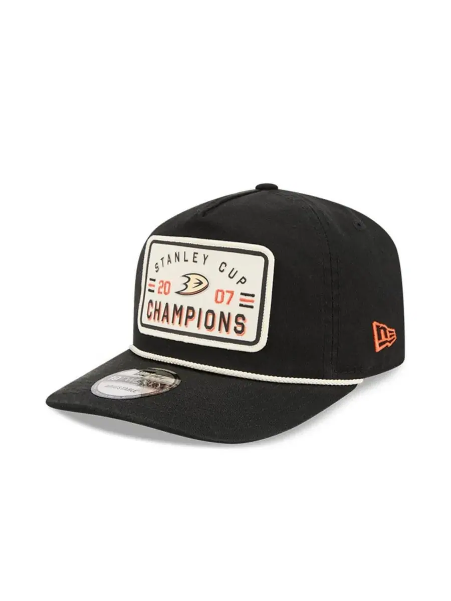 Кепка New Era Anaheim Ducks Throwback Stanley Cup Champions Side Patch 19TWENTY — изображение 3 из 5, черный