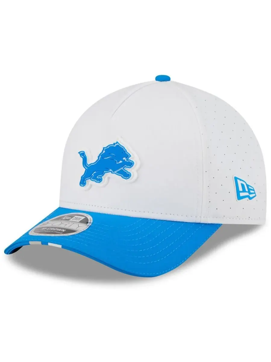 New Era Детская бейсболка Big Boys and Girls White/Blue Detroit Lions 2025 NFL Training Camp — изображение 1 из 4