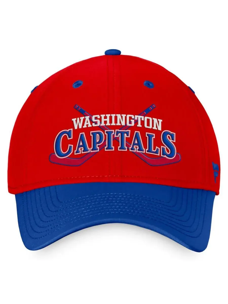 Fanatics Мужская красно-синяя винтажная кепка Washington Capitals Heritage Flex — изображение 2 из 4, красный синий