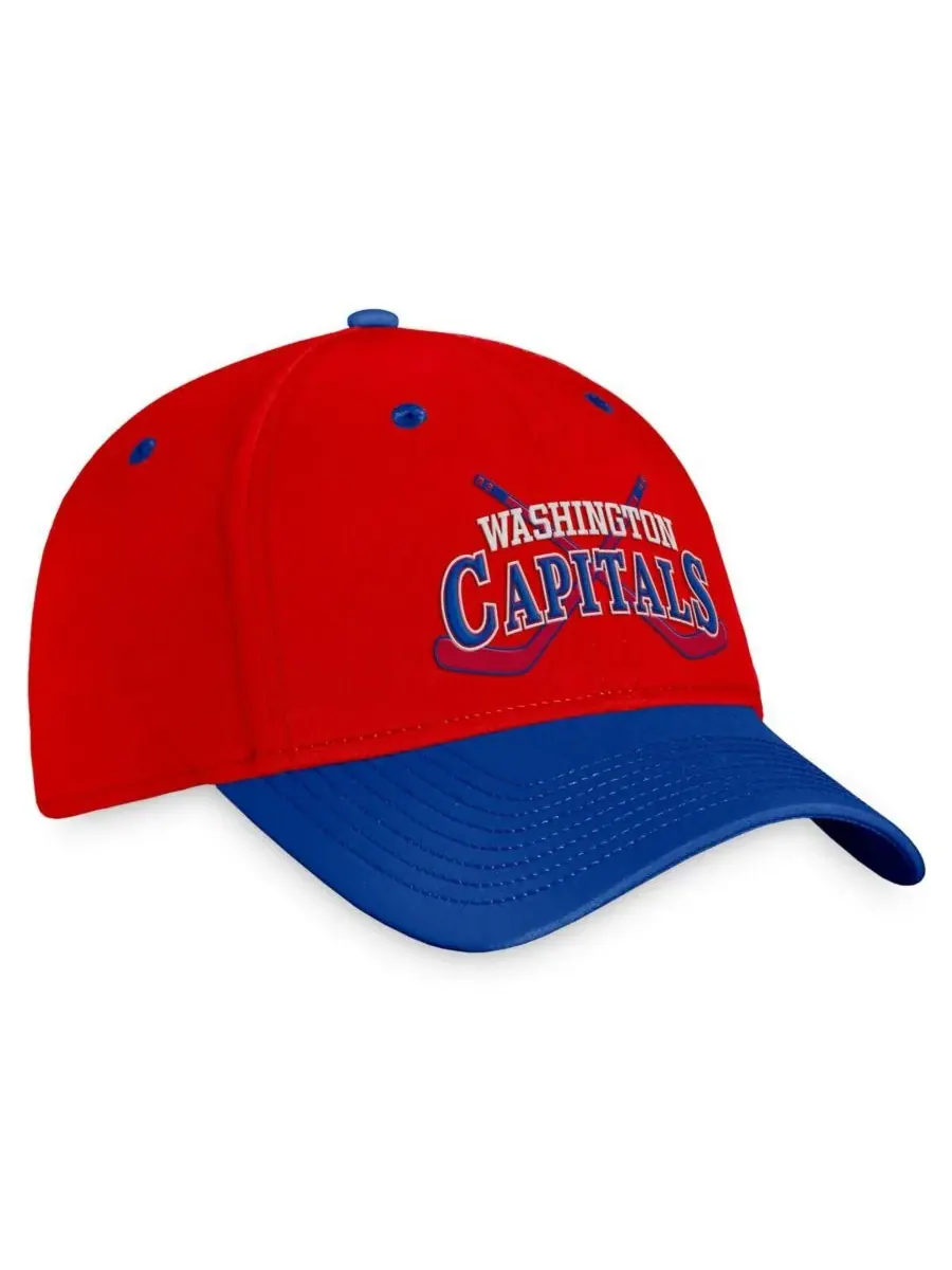 Fanatics Мужская красно-синяя винтажная кепка Washington Capitals Heritage Flex — изображение 3 из 4, красный синий