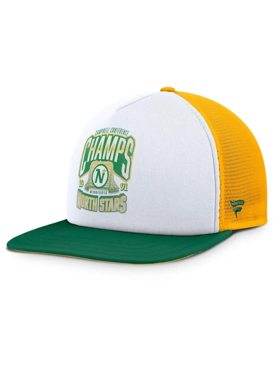Fanatics Мужская бело-зеленая кепка Minnesota North Stars из коллекции Decades с — изображение 1 из 4, белый зеленый