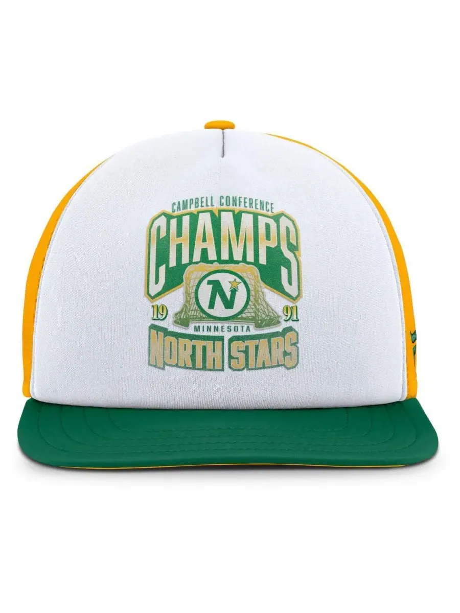 Fanatics Мужская бело-зеленая кепка Minnesota North Stars из коллекции Decades с — изображение 2 из 4, белый зеленый