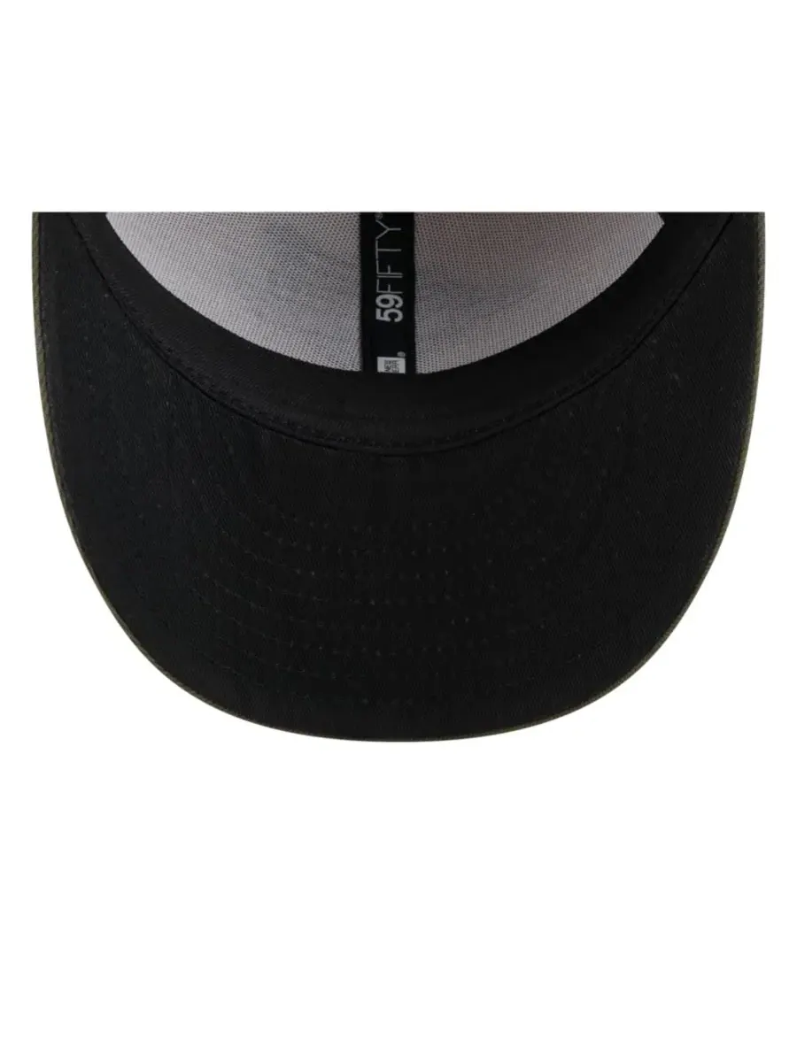 New Era Мужская бейсболка 59FIFTY Low Profile, светло-бежевая/оливковая, с символикой команды — изображение 7 из 7