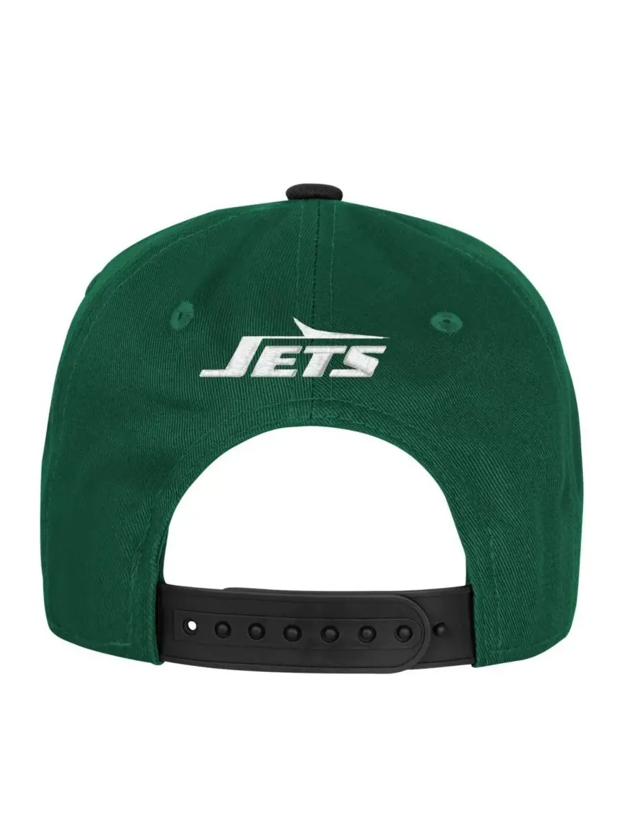 Outerstuff Большая зеленая регулируемая кепка New York Jets в стиле ретро для мальчиков и девочек — изображение 2 из 3