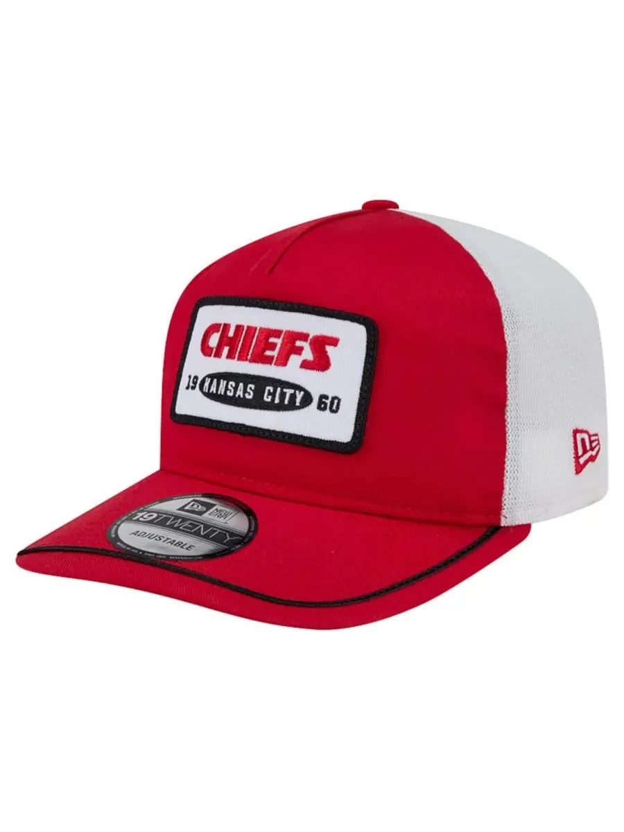 New Era Мужская регулируемая кепка с нашивкой Kansas City Chiefs 19TWENTY красно-белого цвета — изображение 1 из 5