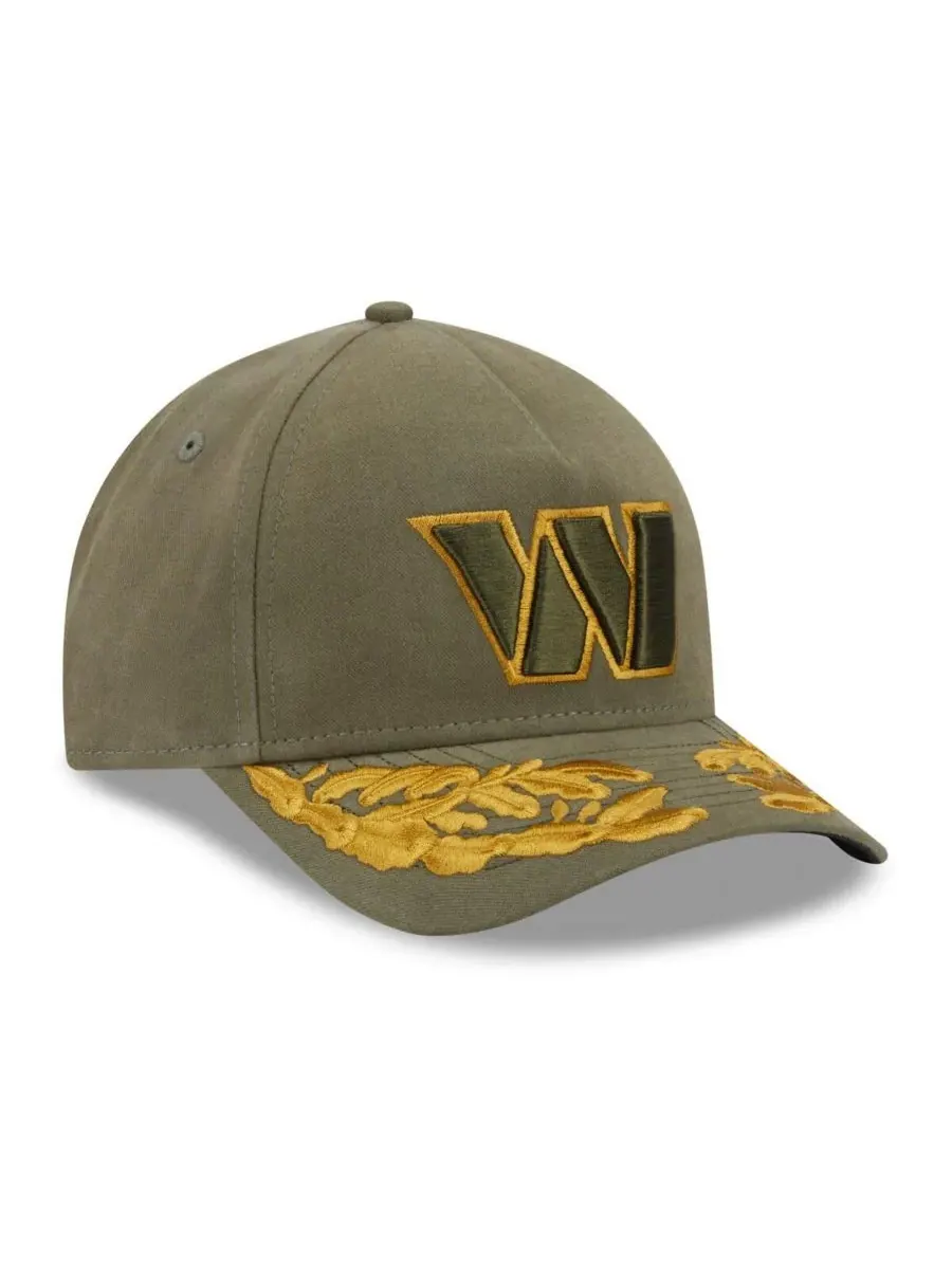 New Era Мужская регулируемая кепка Alpha Industries Washington Commanders A-Frame 9FORTY оливкового — изображение 4 из 4