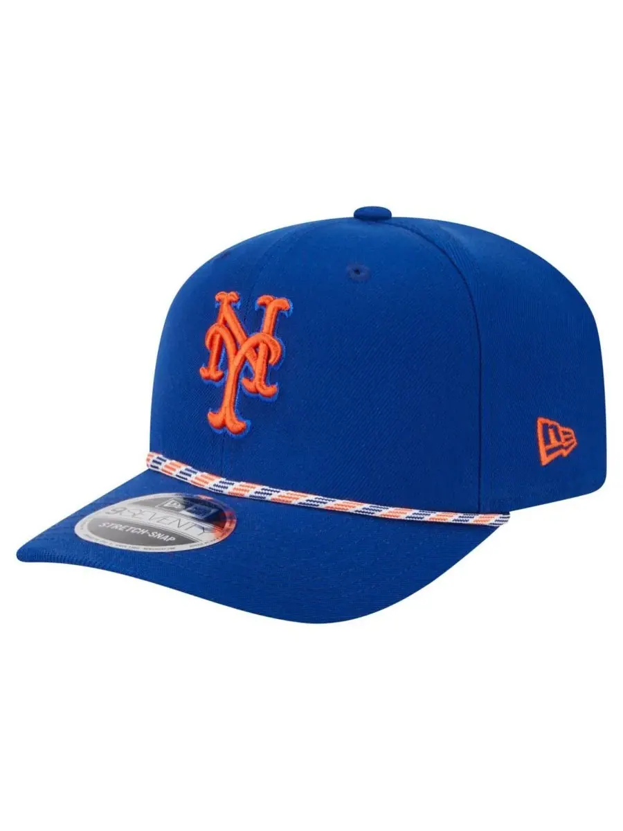 New Era Мужская бейсболка Royal New York Mets Multi-Rope 9SEVENTY Stretch-Snap — изображение 1 из 5, королевский