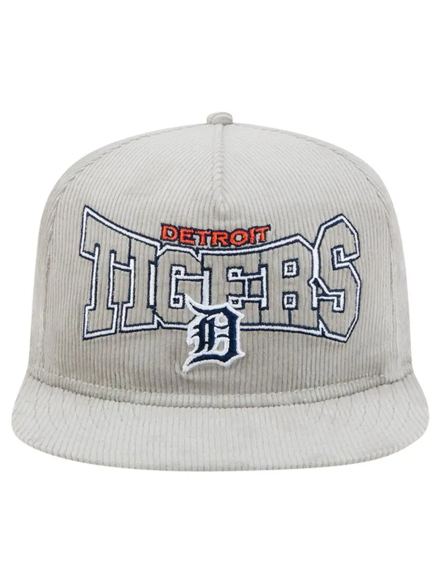 New Era Мужская серая вельветовая кепка-бейсболка Detroit Tigers с регулируемой застежкой — изображение 2 из 4, серый
