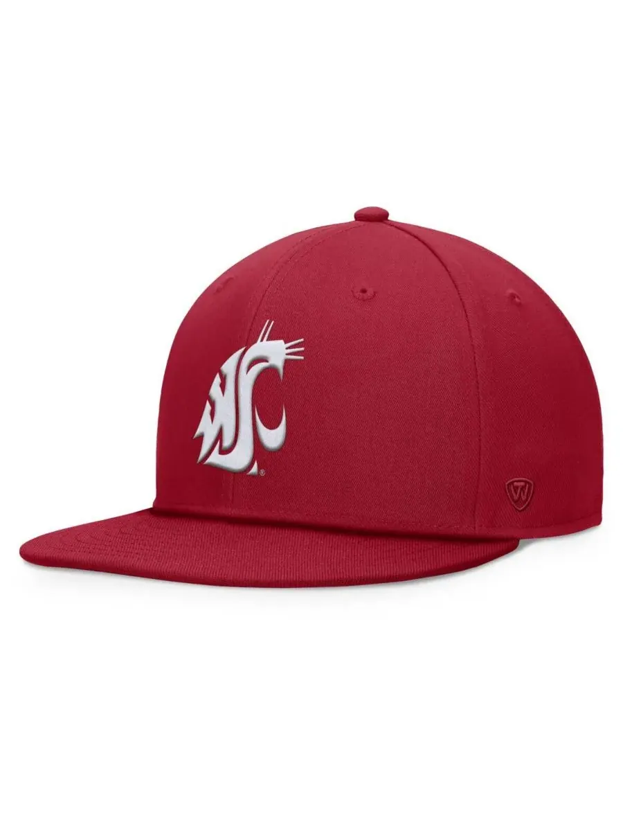 Top of the World Мужская кепка-бейсболка "Washington State Cougars" малинового цвета с регулируемой — изображение 1 из 4