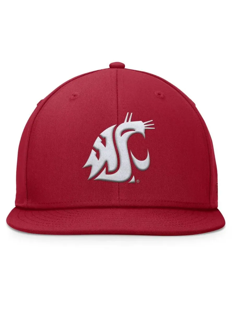 Top of the World Мужская кепка-бейсболка "Washington State Cougars" малинового цвета с регулируемой — изображение 2 из 4
