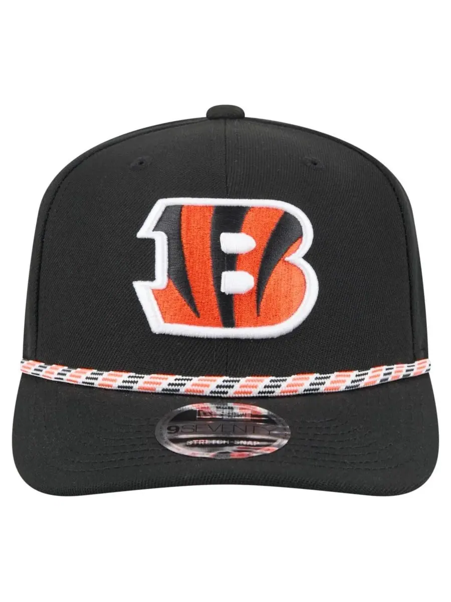 New Era Мужская черная кепка Cincinnati Bengals Gameday Multi Rope 9SEVENTY с эластичными застежками — изображение 2 из 5