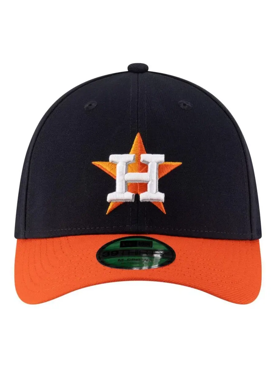 Мужская темно-синяя бейсболка Houston Astros Player Replica 39THIRTY M-Crown Flex Hat New Era — изображение 2 из 4