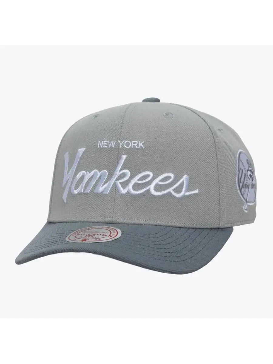 Мужская серая регулируемая бейсболка New York Yankees Thunderstorm Head Coach Pro-Crown Mitchell & — изображение 1 из 4