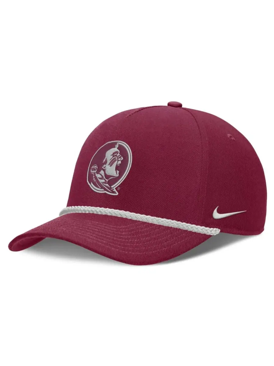 Кепка с регулируемым ремешком Florida State Seminoles Rope Rise Nike — изображение 1 из 4, гранат