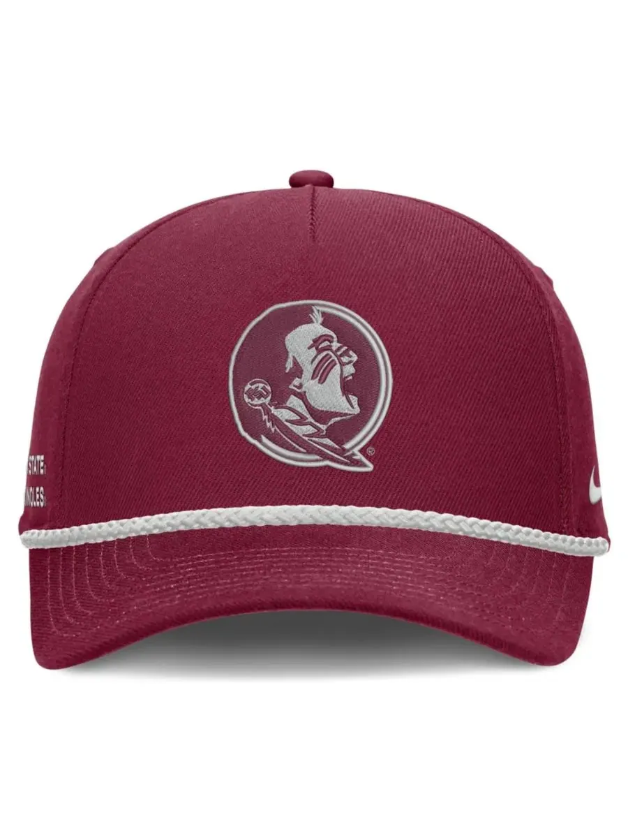 Кепка с регулируемым ремешком Florida State Seminoles Rope Rise Nike — изображение 2 из 4, гранат