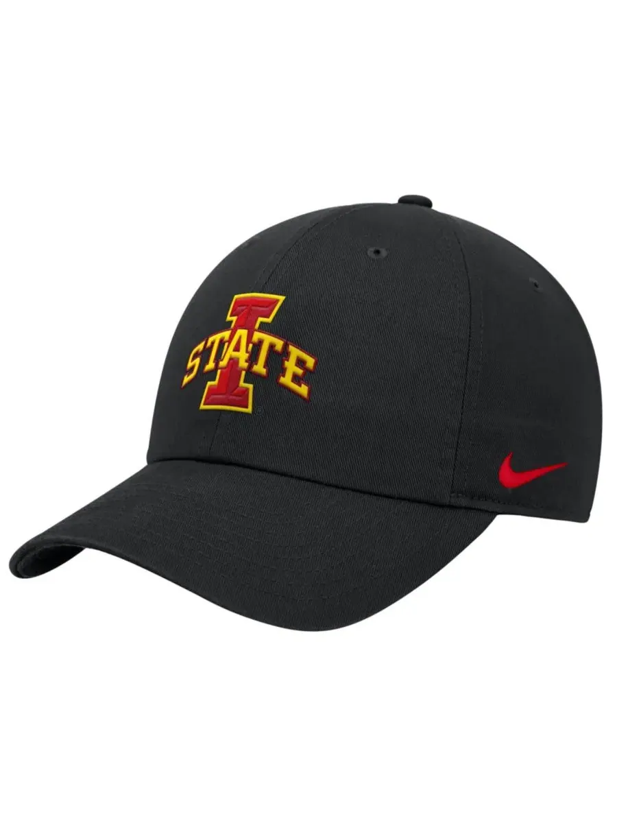Кепка с вышивкой Iowa State Cyclones 2026 Sideline Club Nike — изображение 1 из 2, черный