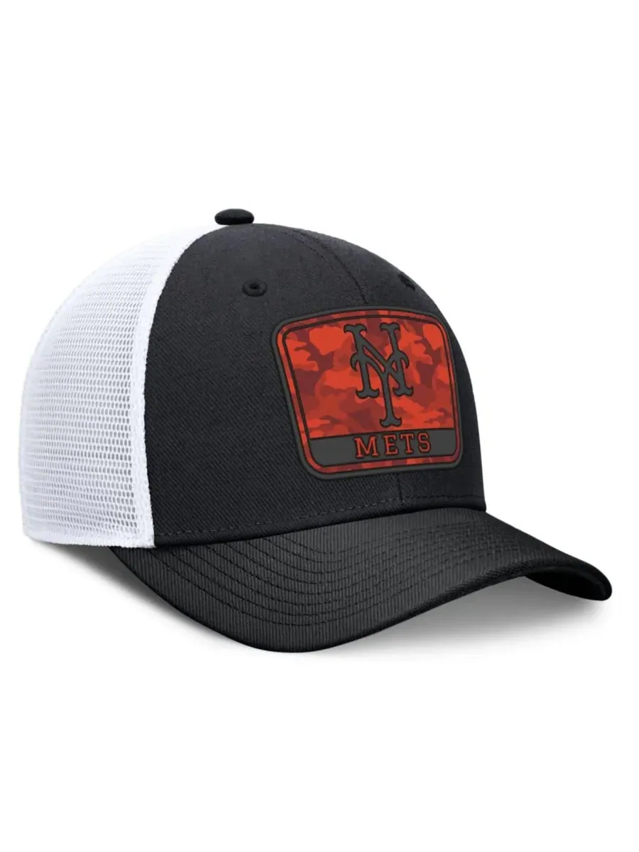 Кепка-тракер Nike Camo Rise Dri-FIT — изображение 3 из 4, черный белый