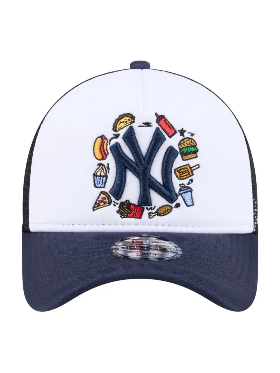 Кепка-тракер с принтом Food A-Frame New York Yankees New Era — изображение 5 из 5, белый темно-синий