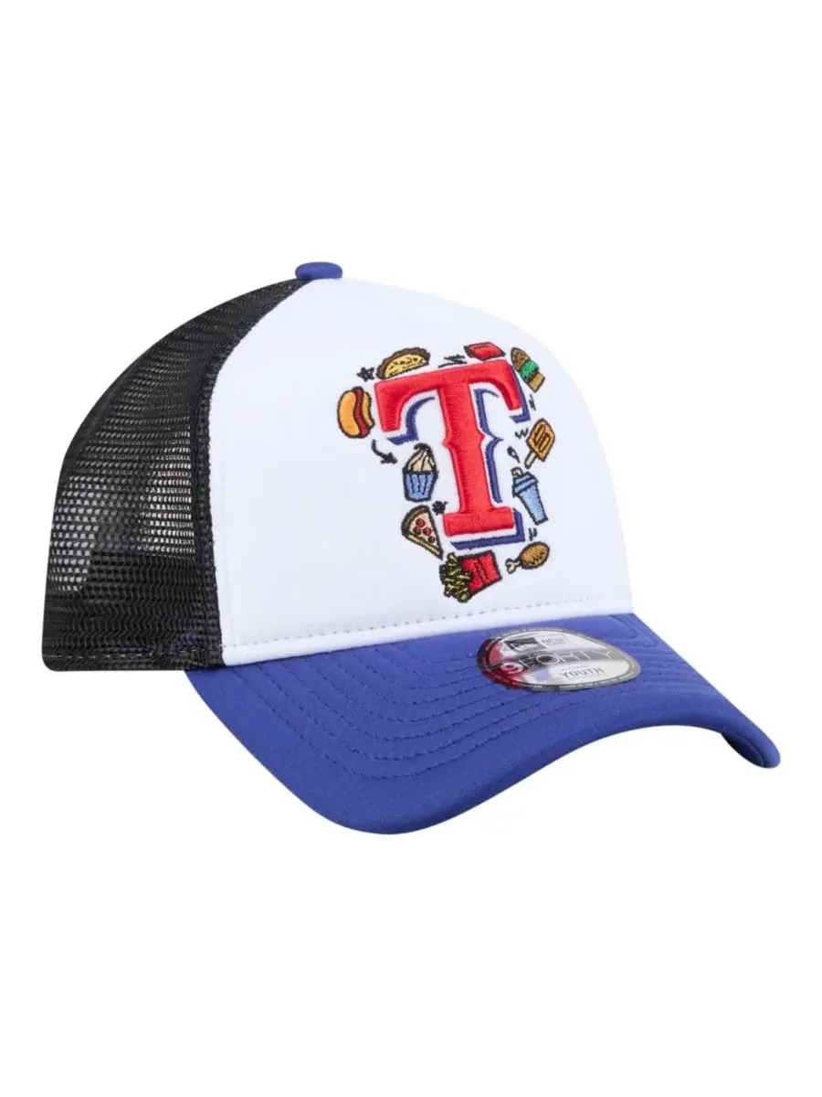Кепка-тракер New Era Food A-Frame 9FORTY Trucker Adjustable Hat — изображение 3 из 7, белый