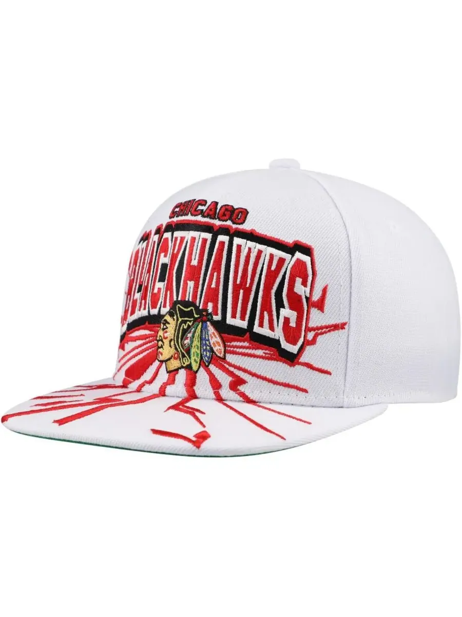 Mitchell & Ness Большая белая бейсболка Chicago Blackhawks After Shock Snapback для мальчиков и — изображение 1 из 4, белый